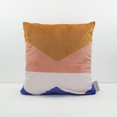 Cushion Cover Letter Velvet Pink Pink 50x50cm