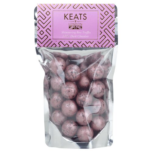 Keats Dark Chocolate Shimmering Truffles-Rose