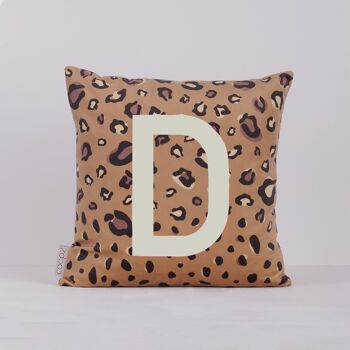 Housse de coussin ABC laiton D 50x50cm 1