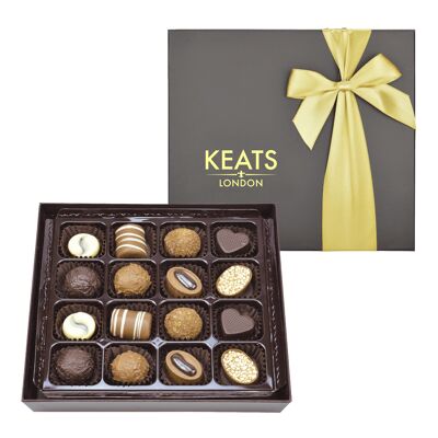 Keats Chocolate Selection-16pcs Gold Bow