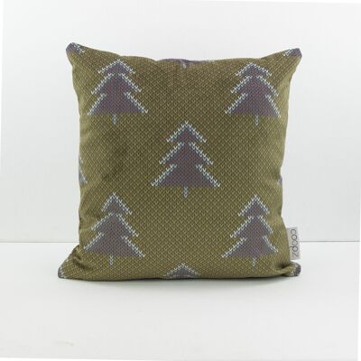 Coussin de Noël sapins MM Mauv 60x60cm