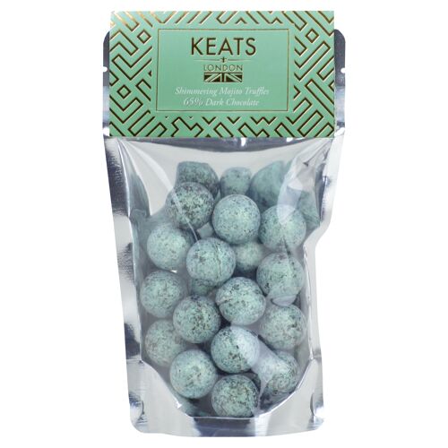 Keats Dark Chocolate Shimmering Truffles-Mojito