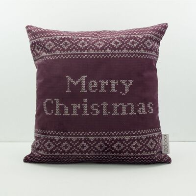 Coussin de Noël Merry Christmas R Rouge 50x50cm