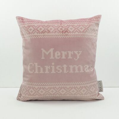 Coussin de Noël Joyeux Noël Ro Rose 60x60cm