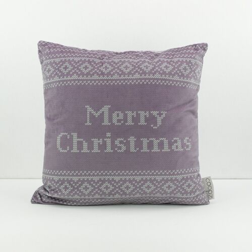 Weihnachtskissen Merry Christmas MV Mauve 40x40cm