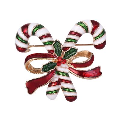 Christmas Brooch "Cany Canes"