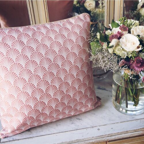 Coussin pink art deco