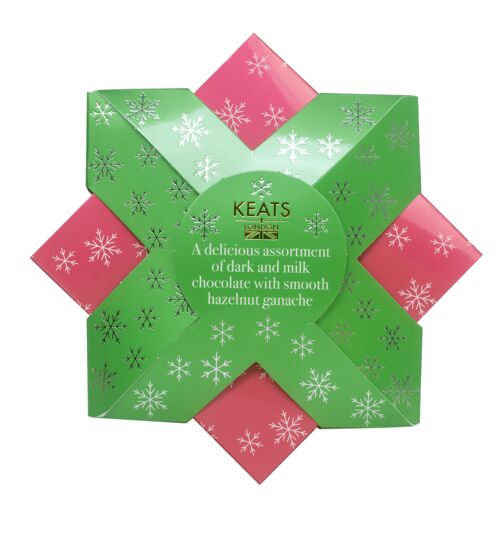 Keats Milk and Dark Chocolate Hazelnut Twists-Xmas Star Box