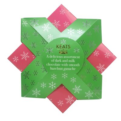 Keats Milk and Dark Chocolate Hazelnut Twists-Xmas Star Box