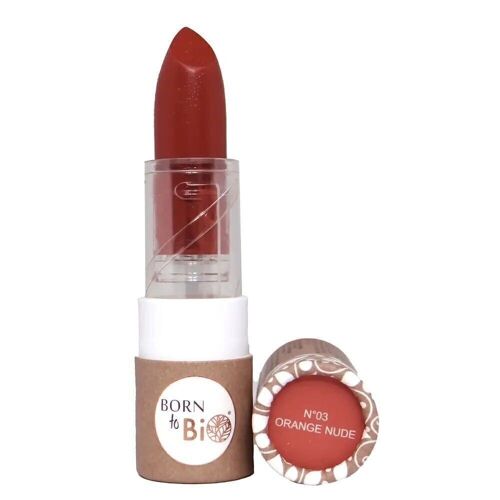 ROUGE A LEVRES MAT N° 3 ORANGE NUDE - Certifié Bio