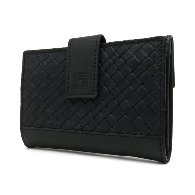 Medium Women's Purse, RFID, Women's Wallet, Made in Spain, Leather, 31414 Blue