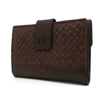 Medium Women's Purse, RFID, Women's Wallet, Made in Spain, Leather, 31414 Brown
