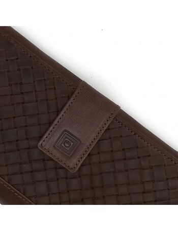 Grand porte-monnaie pour femme, RFID, portefeuille pour femme, fabriqué en Espagne, cuir, 31418 marron 9