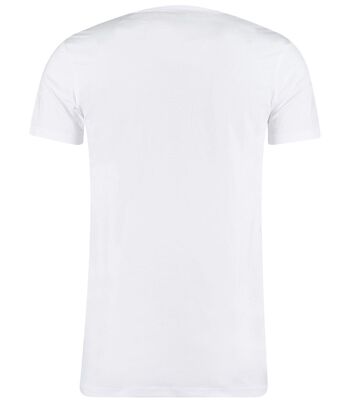 0221 T-shirt col rond Bodyfit en bio-coton - Lot de 2 - Blanc 3