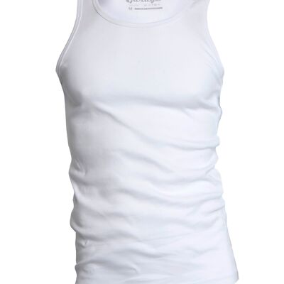 0401 SEMI BODYFIT Camiseta de tirantes - Blanco