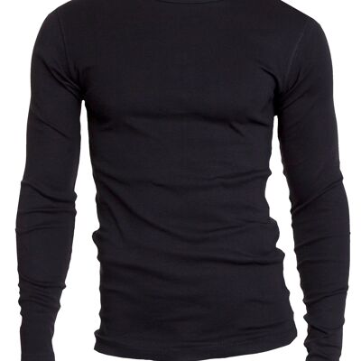 0303 SEMI BODYFIT T-shirt O-Neck Longsleeve - Black