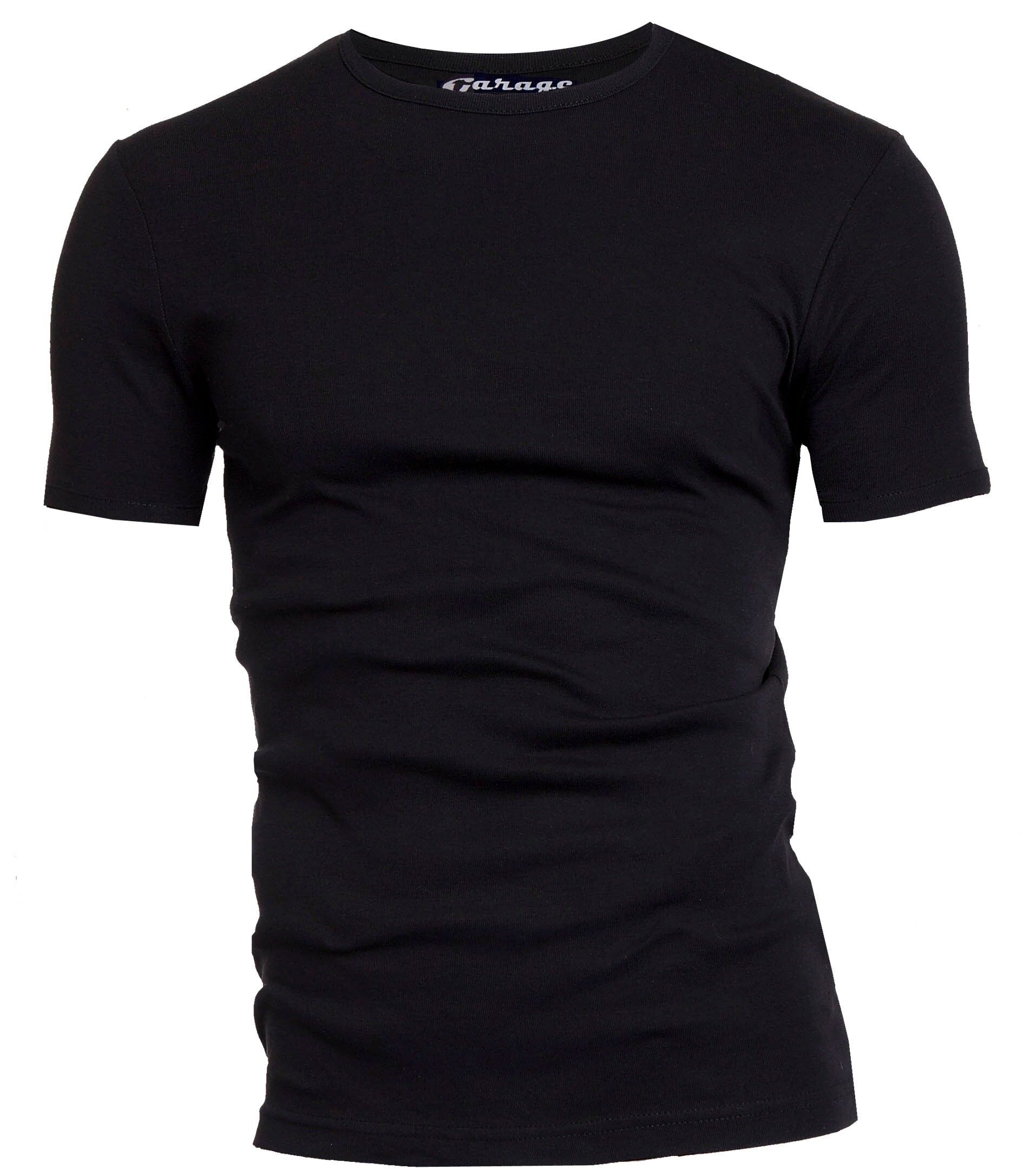 0301 T-shirt SEMI BODYFIT O-collo - Nero