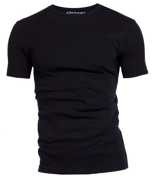 0301 SEMI BODYFIT T-shirt O-neck - Black