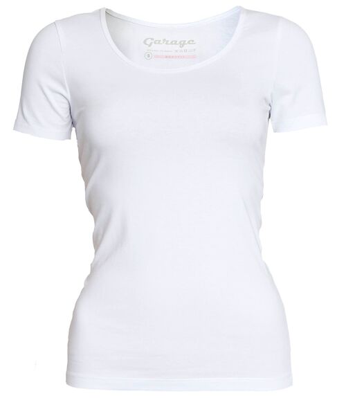 0701 Womens BODYFIT T-shirt O-Neck - White