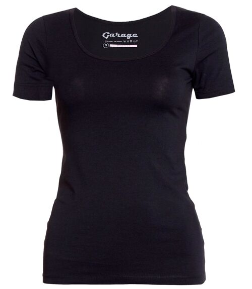 0701 Womens BODYFIT T-shirt O-neck - Black