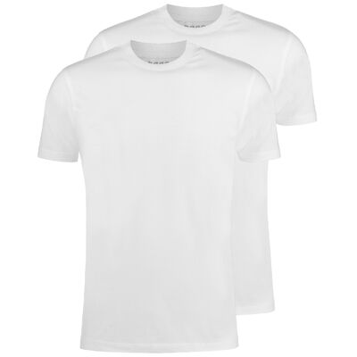 0101 CLASSIC FIT 2er-Pack T-Shirt mit O-Ausschnitt – Weiß