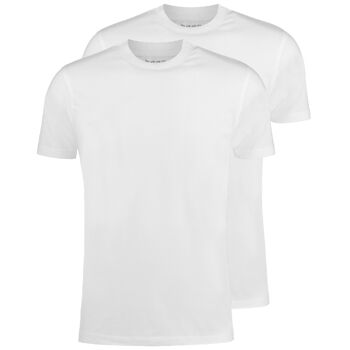 0101 CLASSIC FIT Lot de 2 T-shirts col rond - Blanc 1