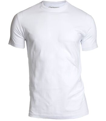 0101 CLASSIC FIT Lot de 2 T-shirts col rond - Blanc 2