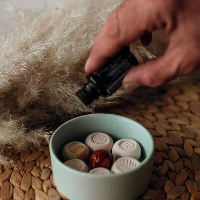 Ceramic diffuser for essential oils - in Mint bowl__