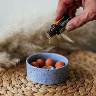 Ceramic diffuser for essential oils - in Dutch blue bowl__