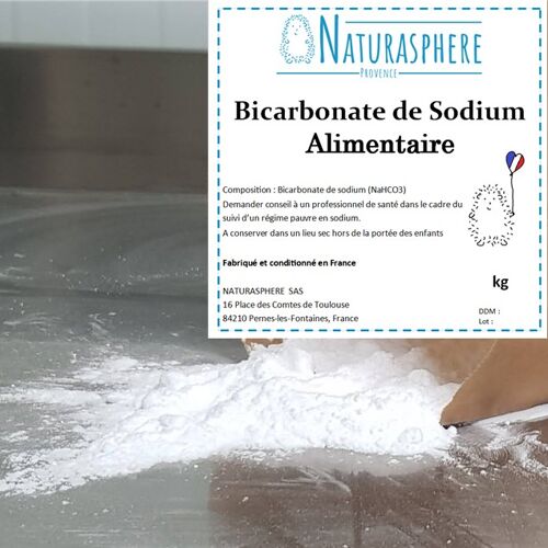 Bicarbonate de Sodium 5 kg Alimentaire Surfin pour vrac avec étiquettes