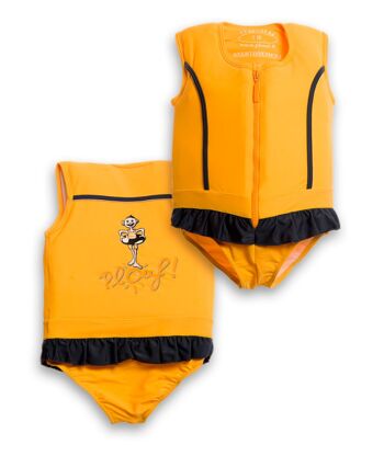 Maillot de bain flottant fille : Sportif jaune 1