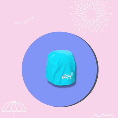 Bonnet de bain enfant anti-uv Plouf : bleu ciel