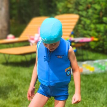 Bonnet de bain enfant anti-uv Plouf : bleu ciel 3