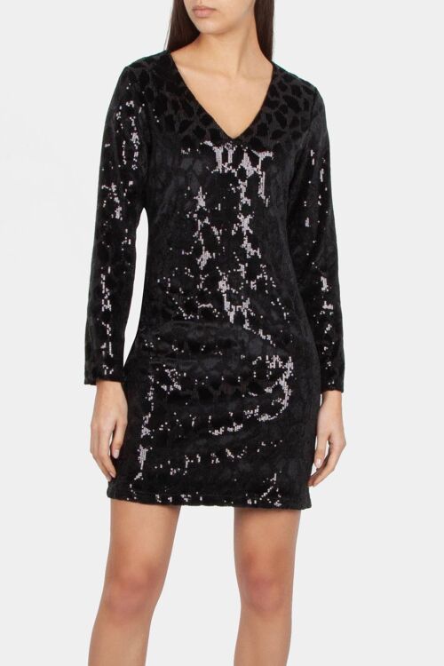 Sequined velour dress__