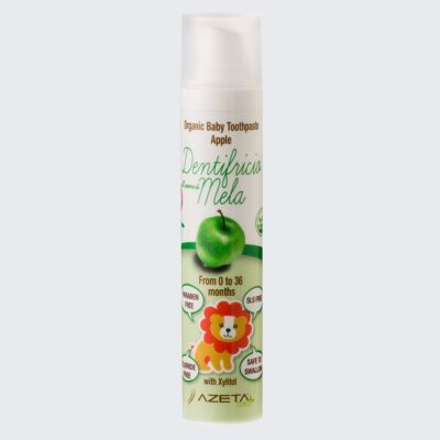 Bio Zahncreme mit Fruchtgeschmack - AZETA bio - Apfel  0-3 Jahre