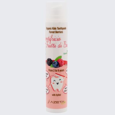 Organic toothpaste with fruit flavor - AZETA organic - fruit mix berry 2-9 years