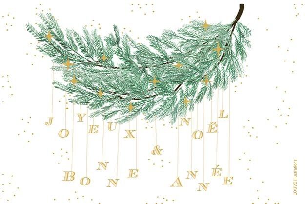 Tannenzweig Postkarte