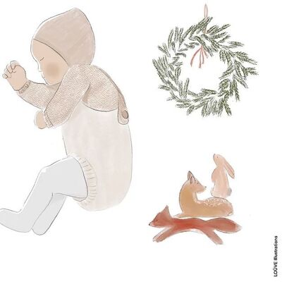 Winter-Baby-Postkarte