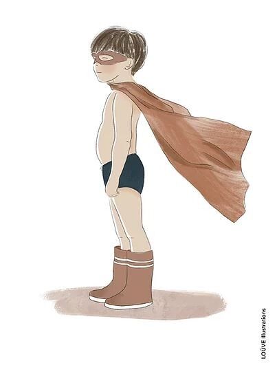 Superhelden-Postkarte