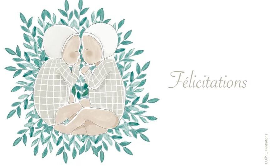 Congratulations Twins Postcard