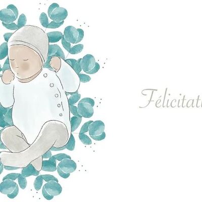 Congratulations baby postcard