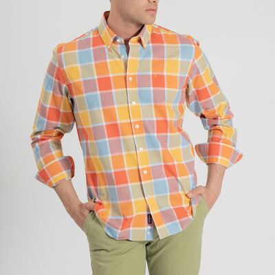 Camicia a quadri multicolore 1