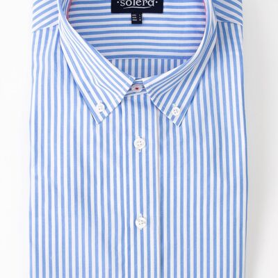 Camicia a righe azzurre