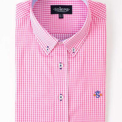 Camisa Rosa Cuadros
