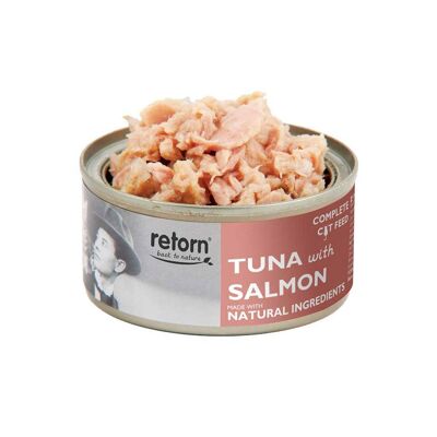 Comida húmeda para gatos de atún con salmón de RETORN