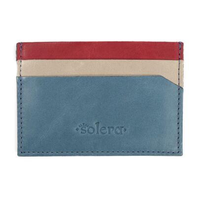 Light Blue Multicolored Horizontal Card Holder