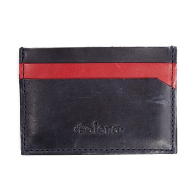 Porte-cartes horizontal bleu multicolore