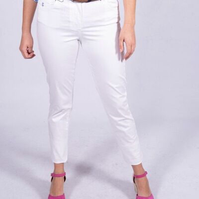 White 5-Pocket Pants