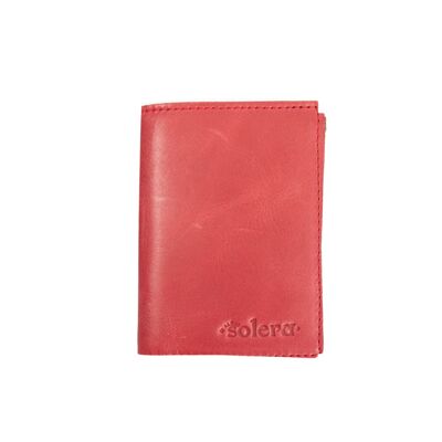 Vertical Wallet Colored Red