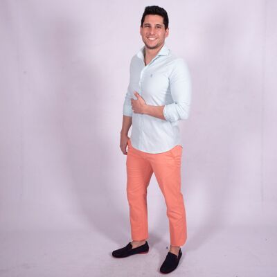 Chemise Col Italien Vert